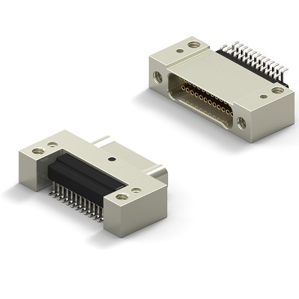 PCB Right Angle Dual Row Surface Mount Metal Shell (Style 28) Connectors
